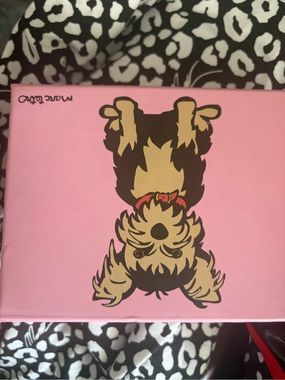 Pink Dog-Print Zip Wristlet Wallet - Marc Tetro Style